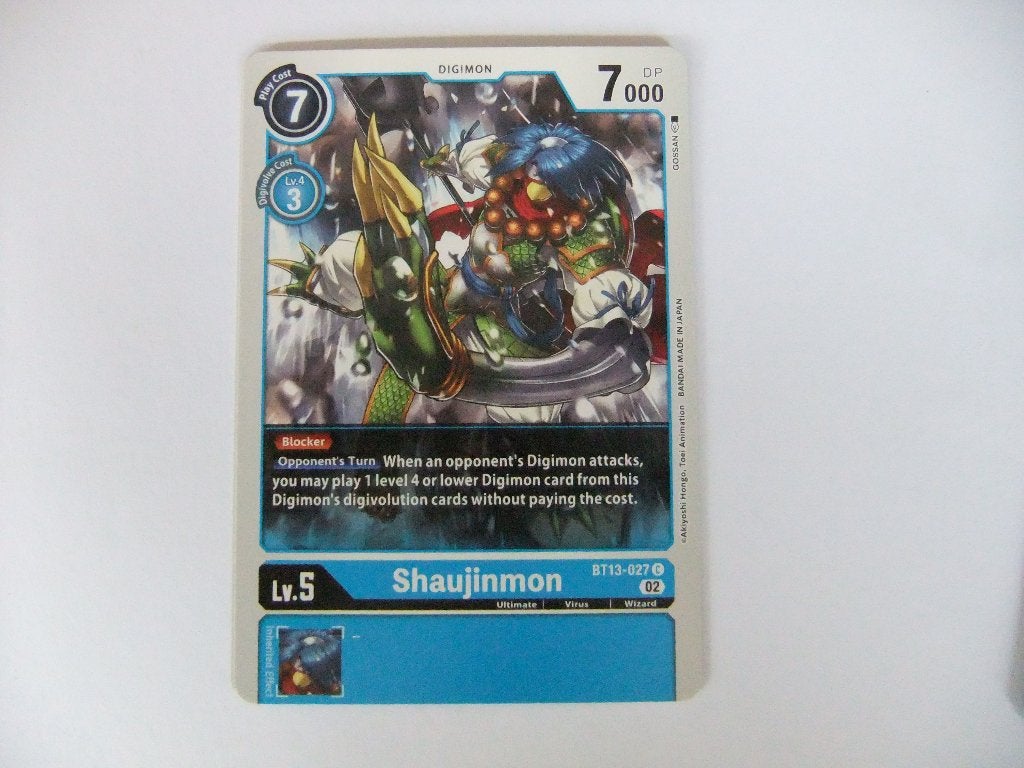 Digimon Card Game Shaujinmon BT13-027, Hobby en Vrije tijd, Verzamelkaartspellen | Overige, Zo goed als nieuw, Losse kaart, Verzenden