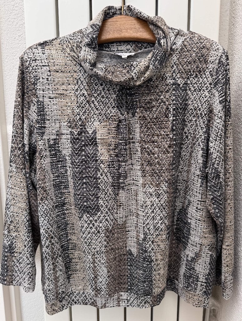 Erfo wit/zwart/bruin iets dikker shirt maat 46, Erfo, Zo goed als nieuw, Grijs, Shirt of Top
