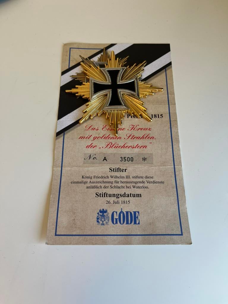 Ijzeren kruis (replica), Ophalen of Verzenden, Landmacht, Duitsland, Lintje, Medaille of Wings