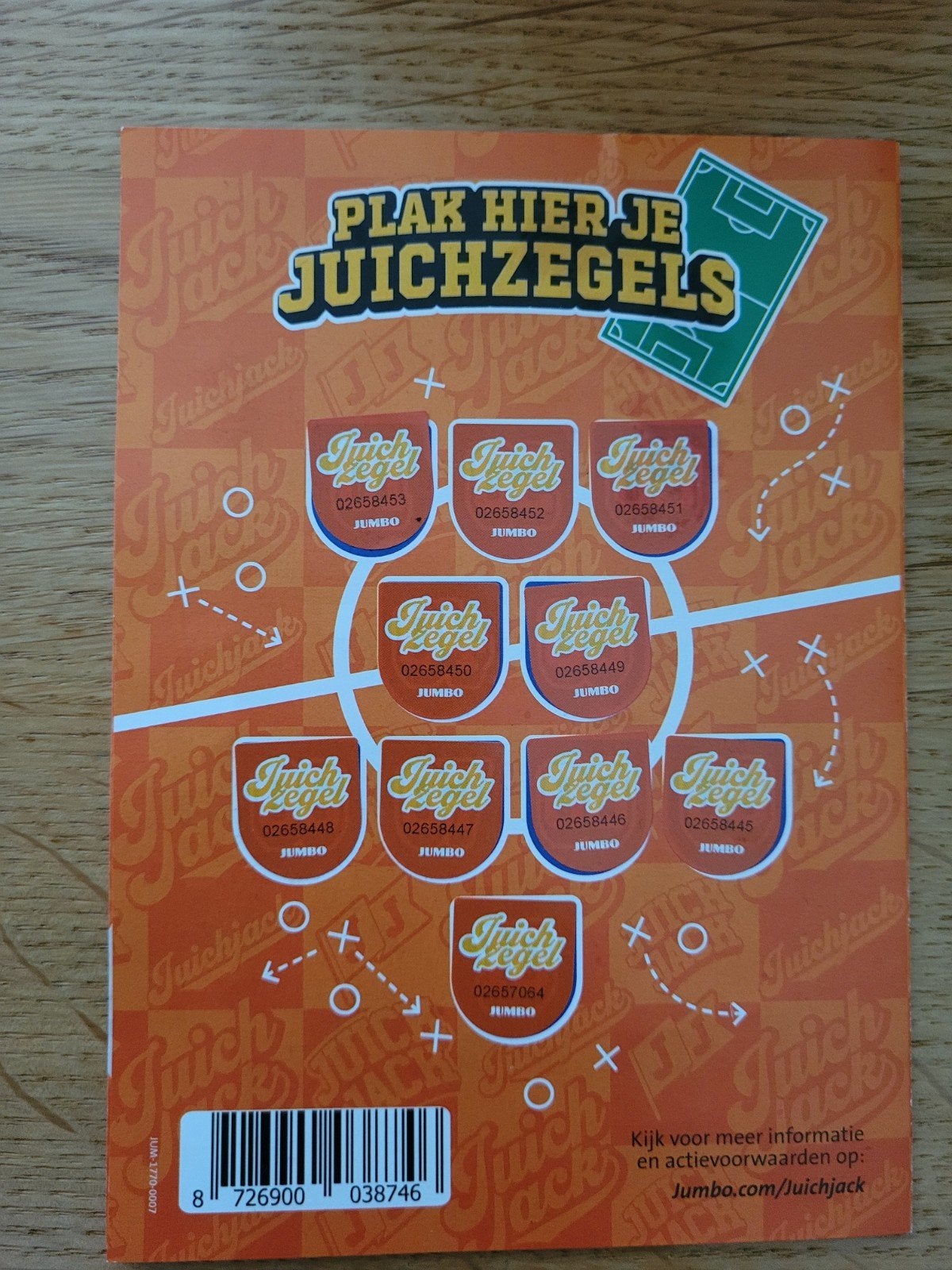 Jumbo Juichjack zegels, Jumbo, Ophalen