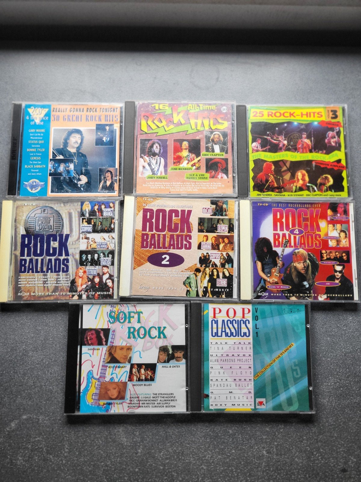8x verzamel rock cd's, Ophalen of Verzenden, Zo goed als nieuw