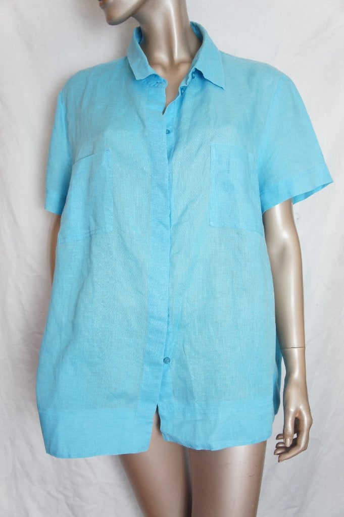 PETER HAHN blouse maat 50, Verzenden, Zo goed als nieuw, Maat 46/48 (XL) of groter, Blauw