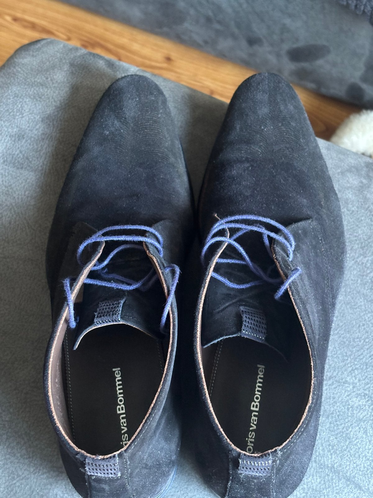 Donkerblauwe herenschoenen Floris van Bommel, Kleding | Heren, Schoenen, Ophalen, Zo goed als nieuw, Blauw