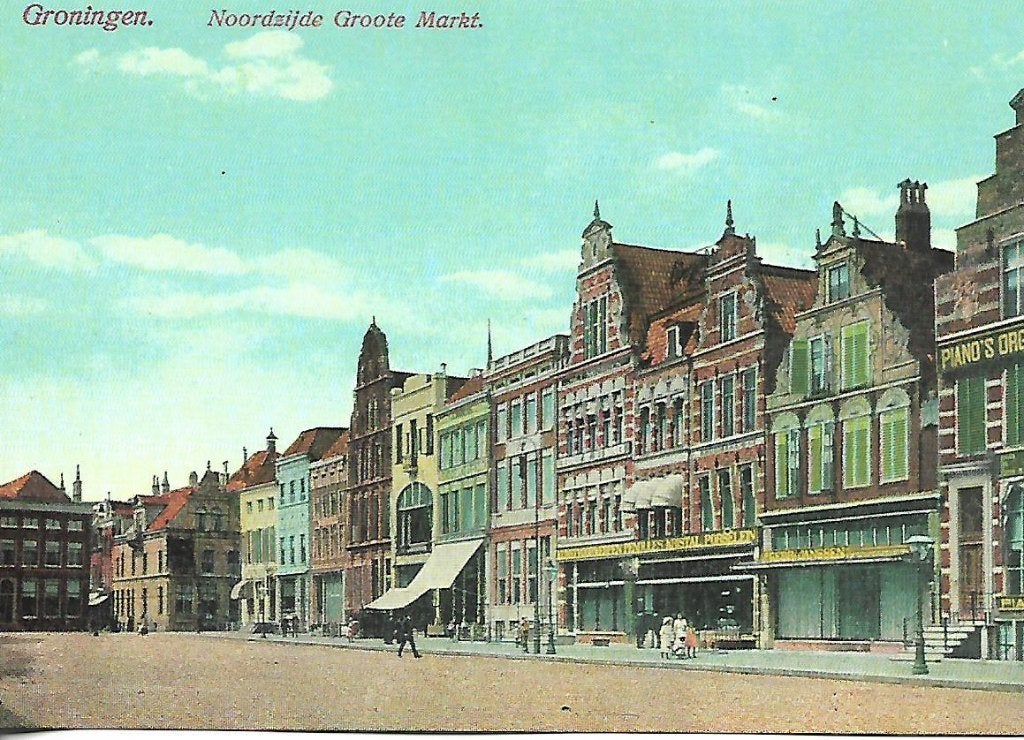 Groningen- -Noordzijde Groote Markt. reprint., Verzenden, 1980 tot heden, Ongelopen, Groningen