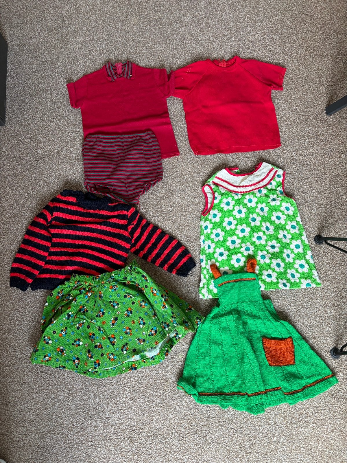 Vintage Kinder/poppenkleding- Retro Stijl Jongens en Meis, Ophalen of Verzenden, Gebruikt, Jongen of Meisje