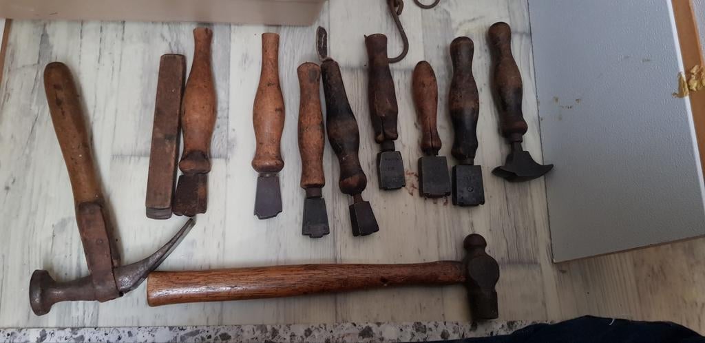 Antieke Schoenmakers Set - Gereedschap en Leesten, Ophalen of Verzenden
