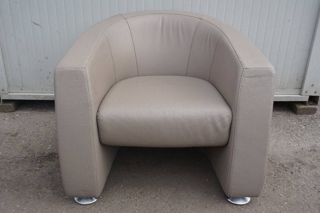Rolf Benz club fauteuil prachtige leren stoel, Gebruikt, Ophalen of Verzenden, 75 tot 100 cm, Leer
