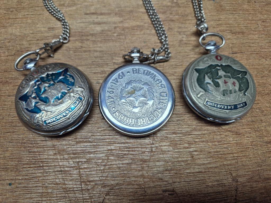 3x Russisch zak Horloge opwinden Sowjet, Overige merken, Overige materialen, Zakhorloge, Gebruikt