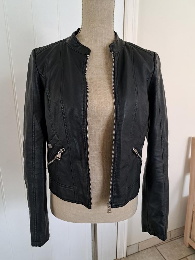 Vero Moda Zwart Lederlook Jasje, Vero Moda, Zwart, Ophalen of Verzenden, Zo goed als nieuw