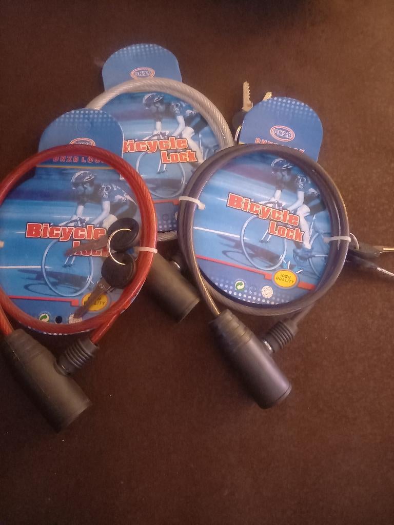 Fietsslot DNXB 3 stuks, Ophalen of Verzenden, Nieuw, Kabelslot