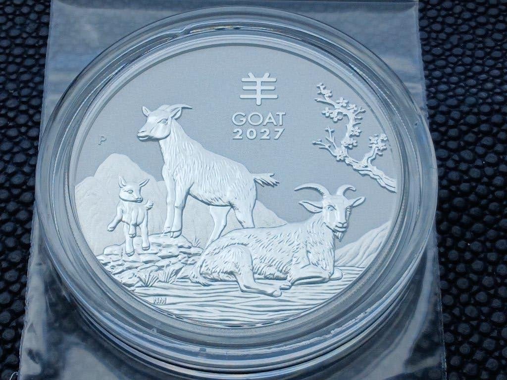 2027 Lunar III Goat 2 oz zilver, Ophalen of Verzenden, Zilver