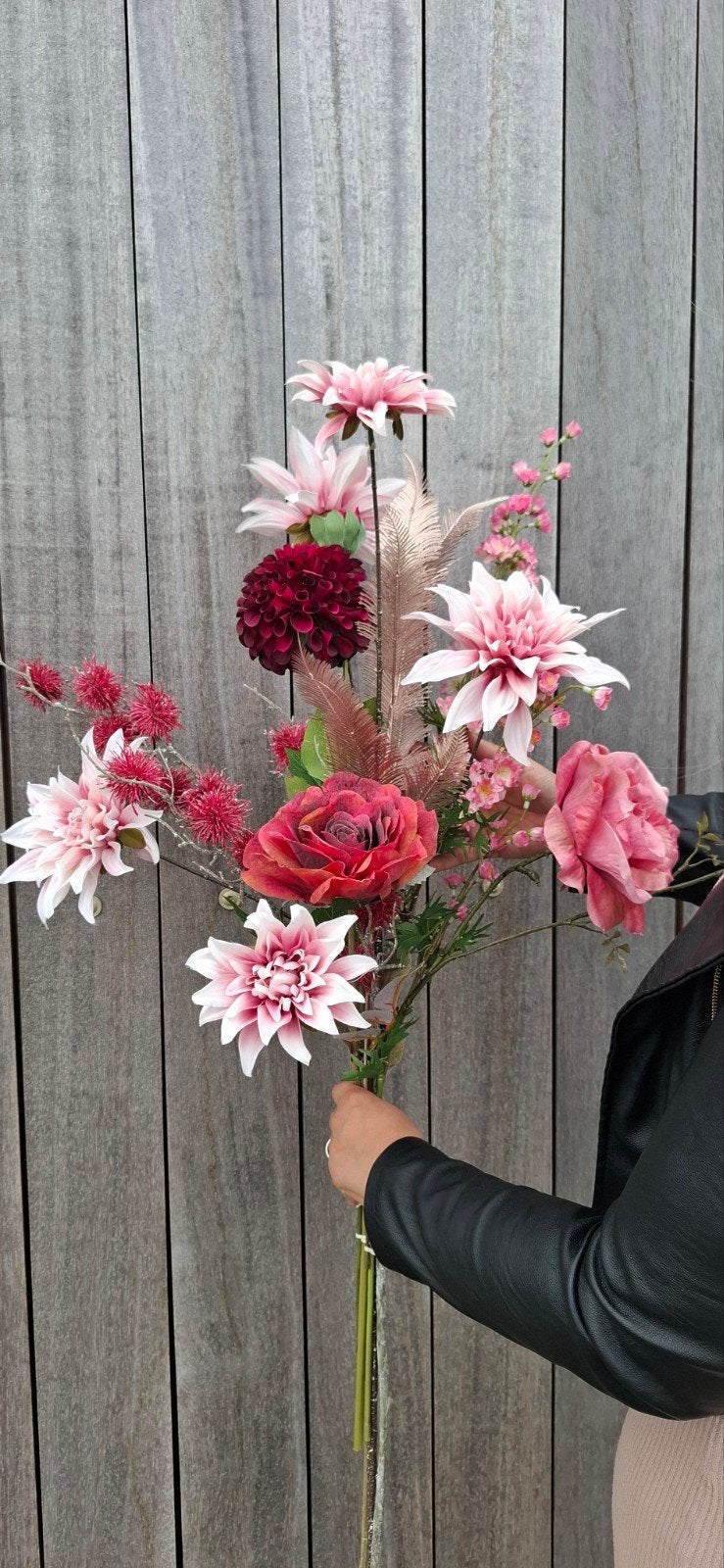 Zijden Bloemen Boeket Roze, Binnen, Roze, Nieuw, Ophalen of Verzenden