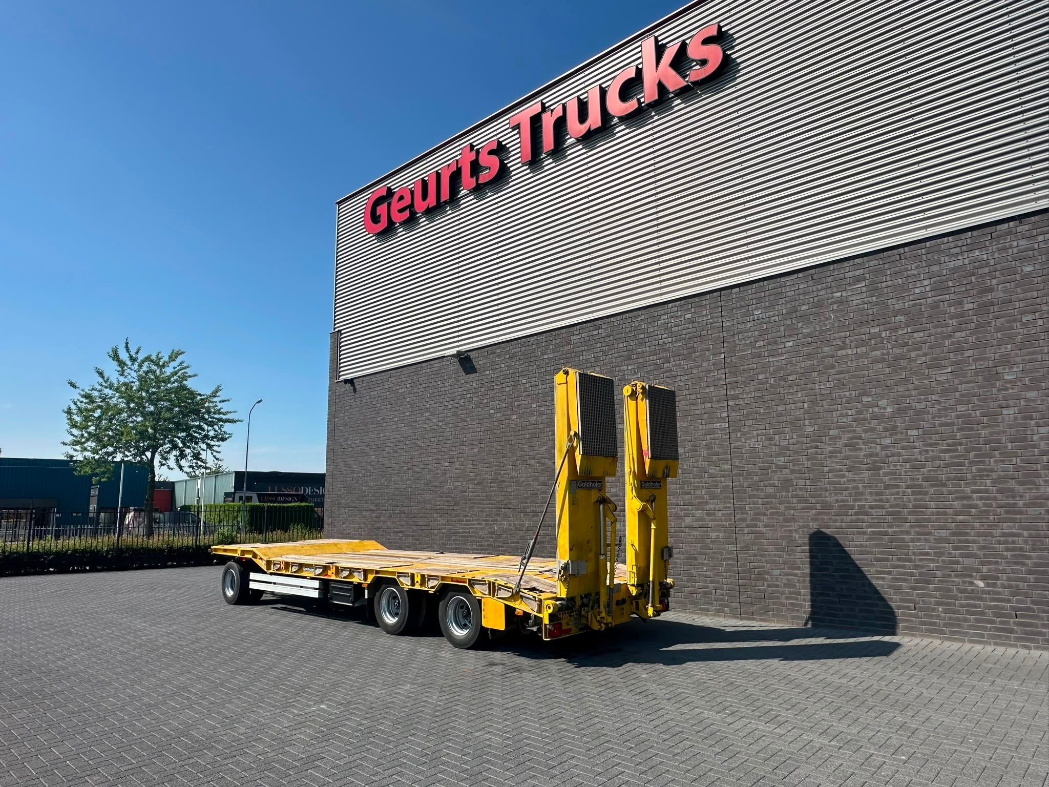 Goldhofer TU 3-24/80 DIEPLADER AANHANGER + RAMPEN (bj 2007), Overige brandstoffen, Geel, Bedrijf, Aanhangers en Opleggers