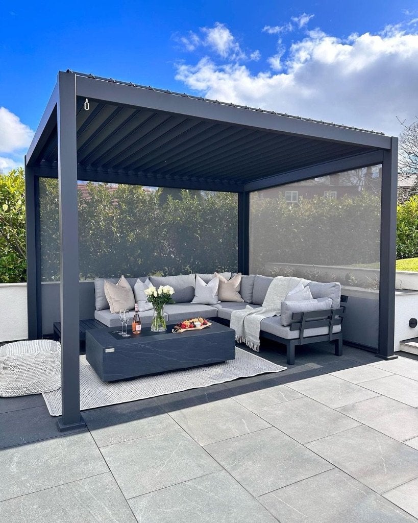 SUNS Elektrisch 360x400 lamellen overkapping - GRATIS LED, Tuin en Terras, Overkappingen, Ophalen of Verzenden, Nieuw, Veranda