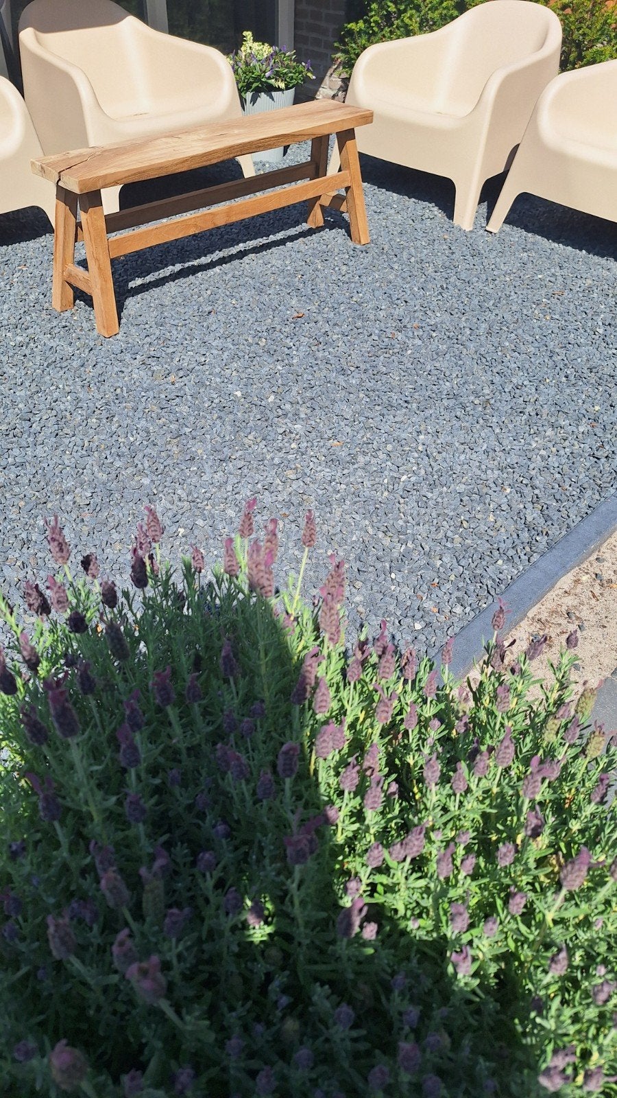 Gratis Grijs split voor oprit, tuinpad. Nog 100m2!, Ophalen, Overige materialen, Gebruikt, Split