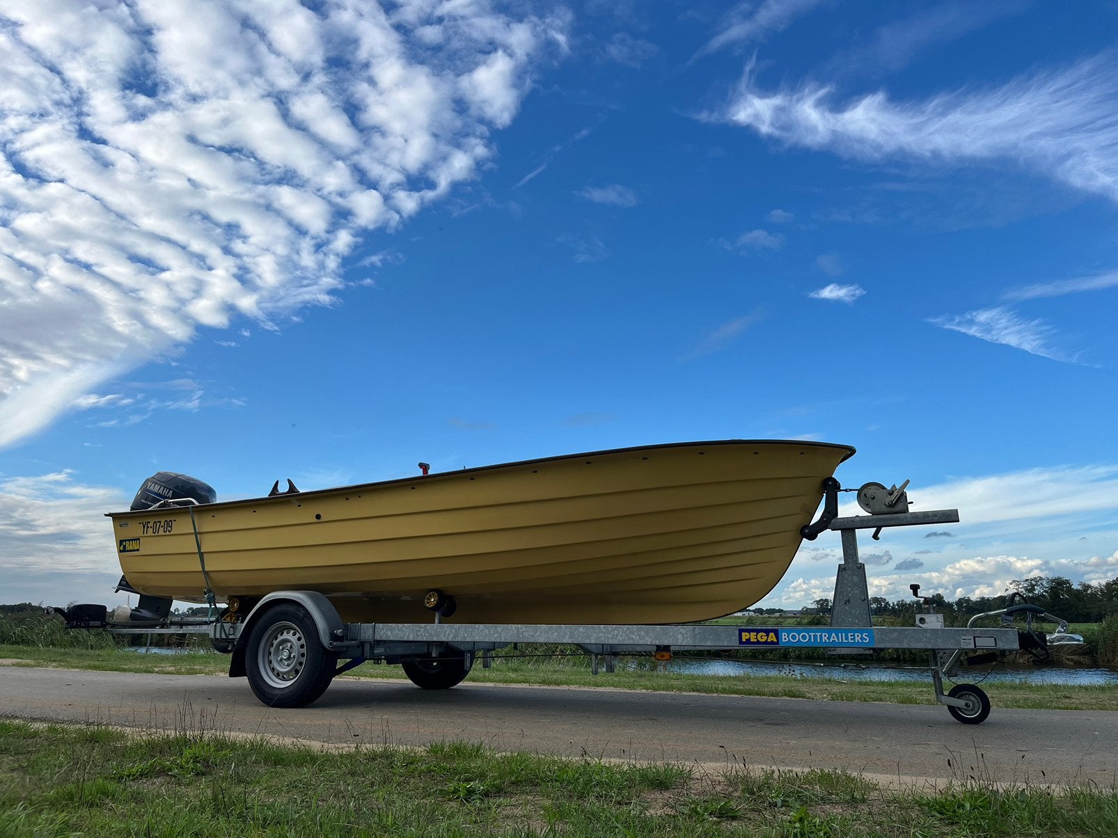 Rana 17 yamaha 40 pk geremde Pega v-liner, Watersport en Boten, Ophalen, Gebruikt