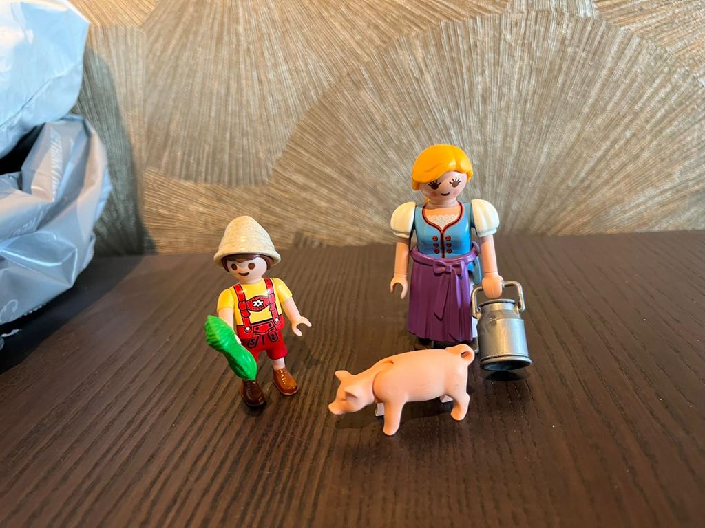 Playmobil 5515 Boerin met zoon en big - Complete set, Ophalen of Verzenden, Gebruikt, Complete set