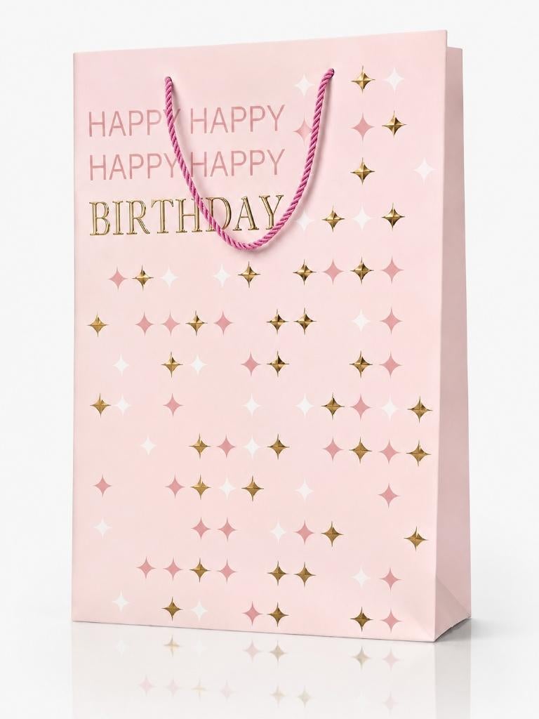 Partij lichtroze cadeautassen happy birthday, NHP International, Ophalen of Verzenden, Info@nhp-international.com, Verjaardag