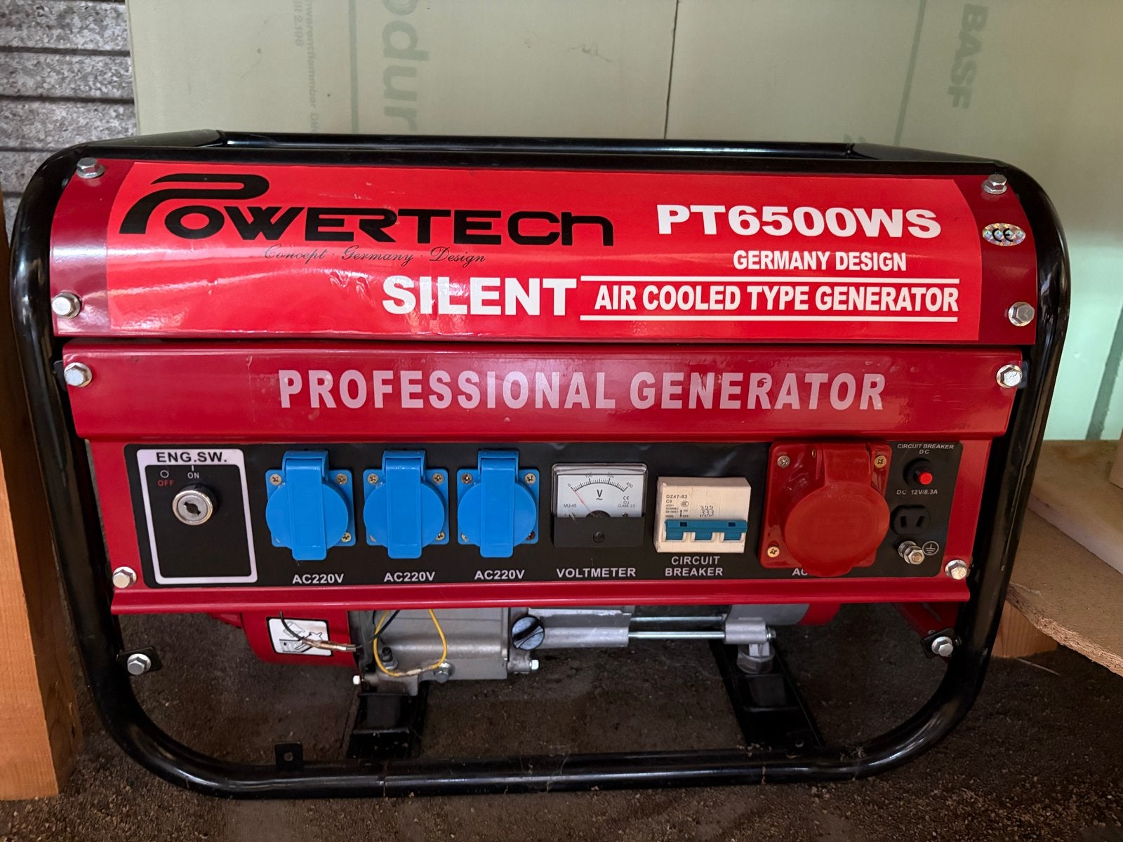 Powertech PT6500WS Stille Professionele Generator, Ophalen of Verzenden, Gebruikt