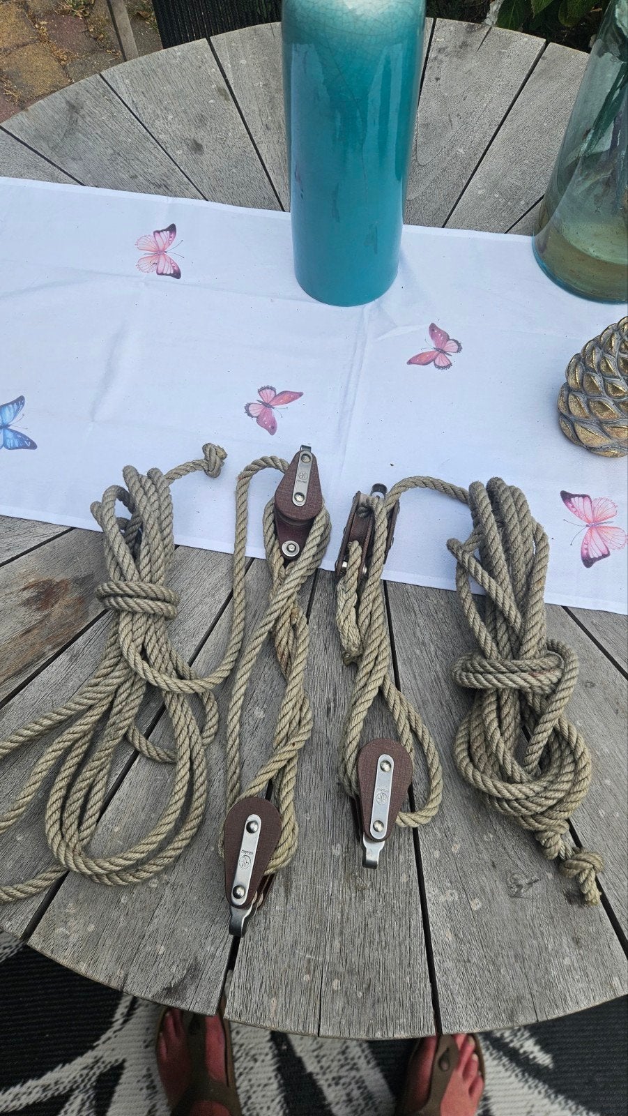 Takels voor volgboot of dinghy, Ophalen of Verzenden