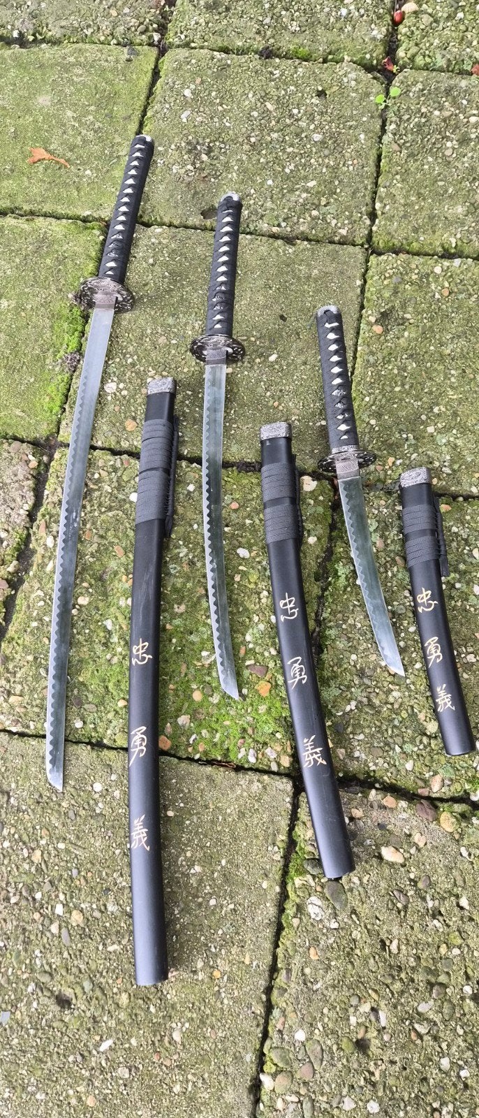 Decoratieve Katana Samurai Zwaarden Set - 3 Stuks, Ophalen of Verzenden, Zo goed als nieuw