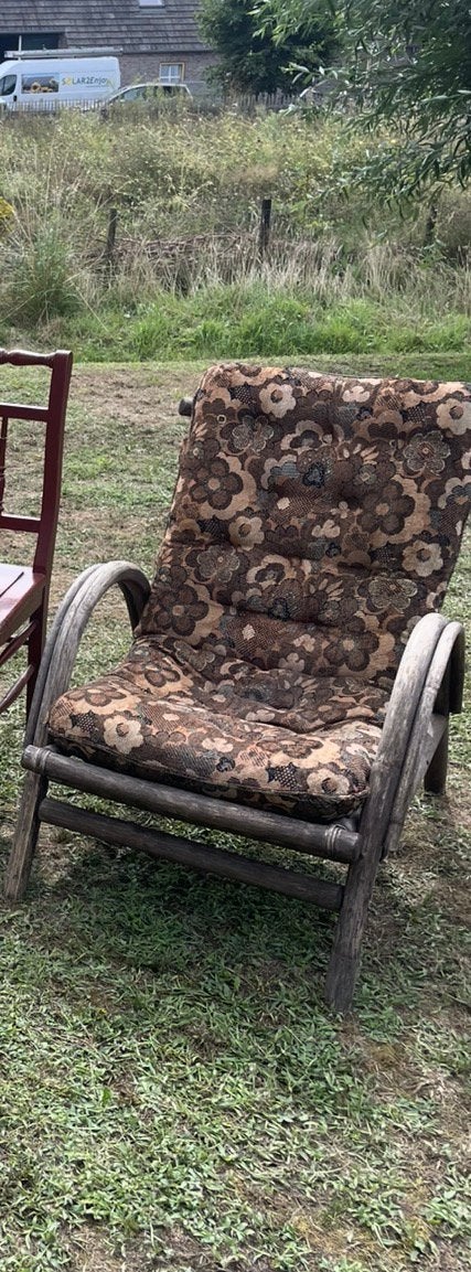 Vintage fauteuil, Huis en Inrichting, Stoelen, Ophalen, Gebruikt, Overige kleuren, Vintage