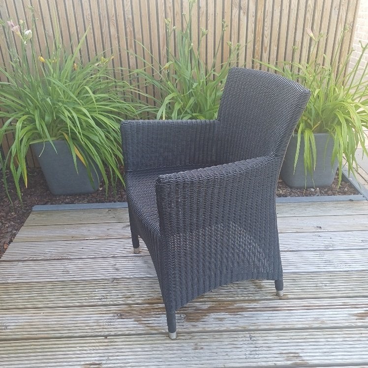 4 ronde wicker tuinfauteuils, Tuin en Terras, Ophalen, Gebruikt, Wicker