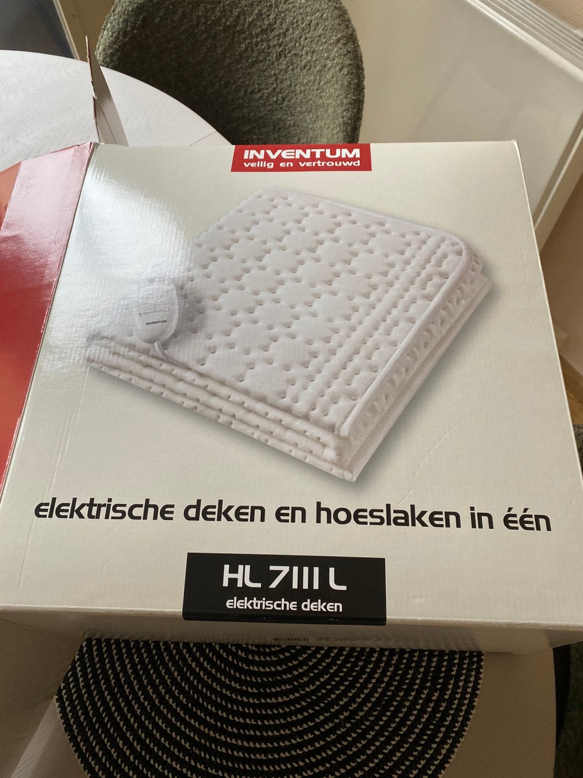 Inventum elektrische deken, Eenpersoons, Wit, Ophalen of Verzenden, Deken of Dekbed