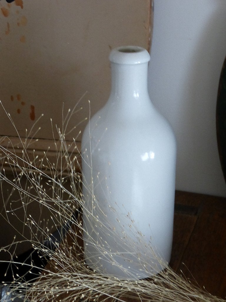 Mooie crème witte stenen fles / kruik / oliefles, Antiek en Kunst, Ophalen of Verzenden