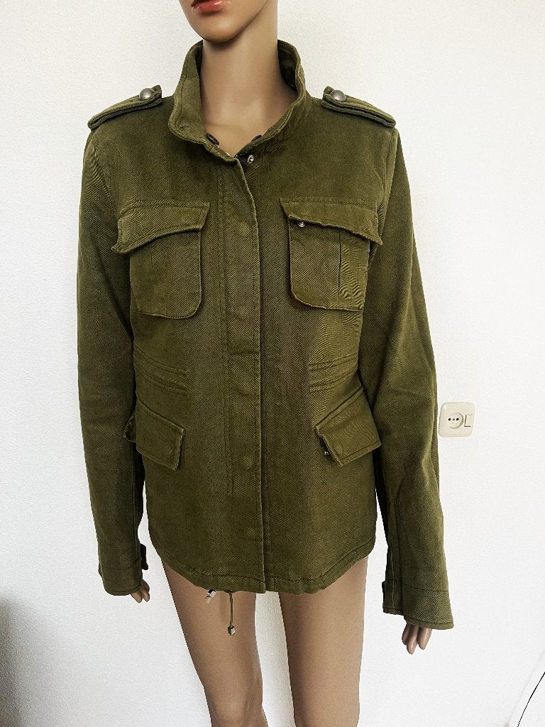 heerlijk gevoerde doordraagjas van Pinko maat 40/42, Kleding | Dames, Ophalen of Verzenden, Zo goed als nieuw, Groen, Maat 38/40 (M)