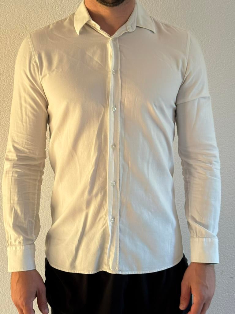Hugo Boss overhemd ~ slim fit ~ 40, Ophalen of Verzenden, Zo goed als nieuw, Wit