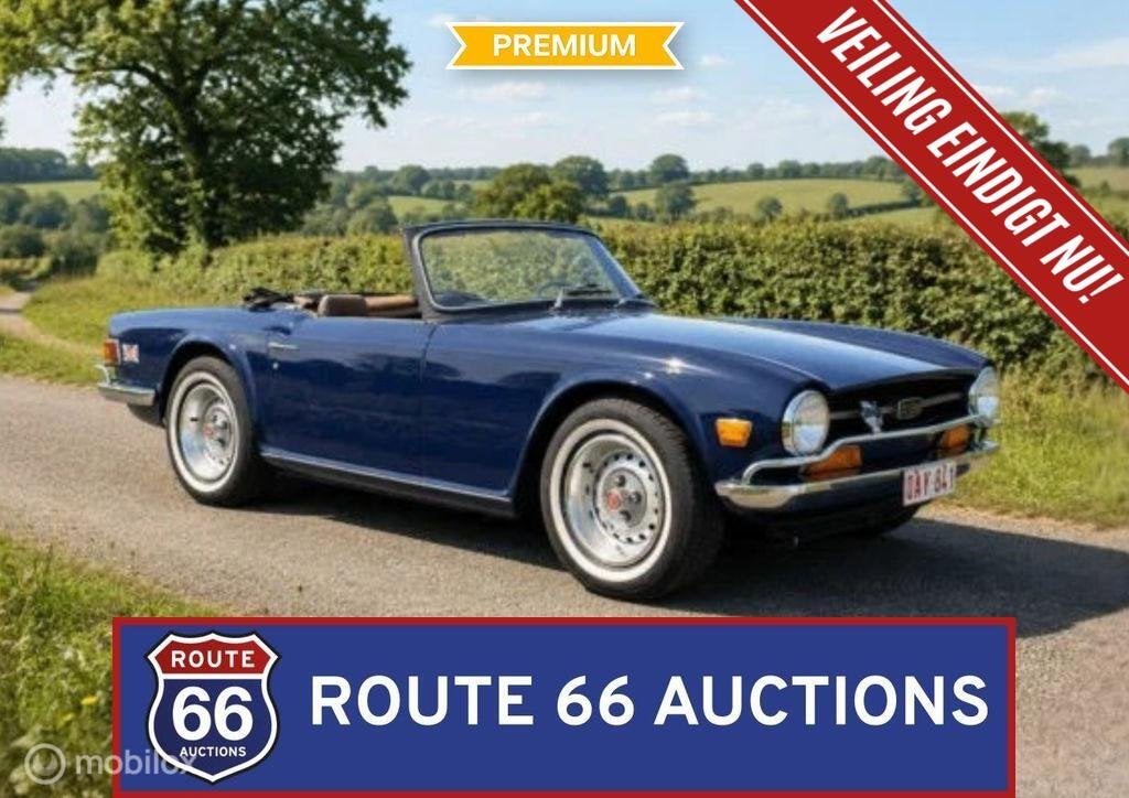 Triumph TR6 | 1970 | Route 66 Auctions, Auto's, Overige carrosserieën, Triumph, Zwart, Bedrijf