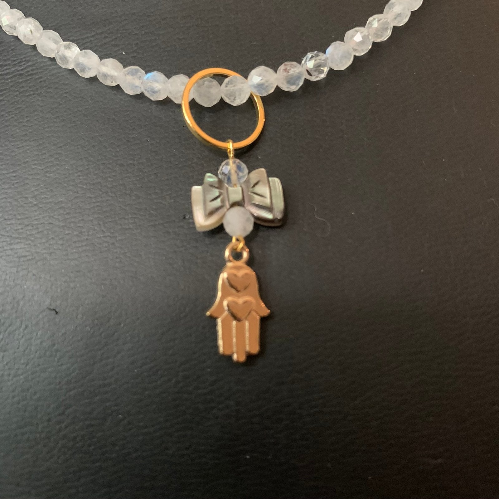 Maansteen ketting & hanger beschermt intuïtie balans SALE, Wit, Magnolia11, Nieuw, Ophalen of Verzenden