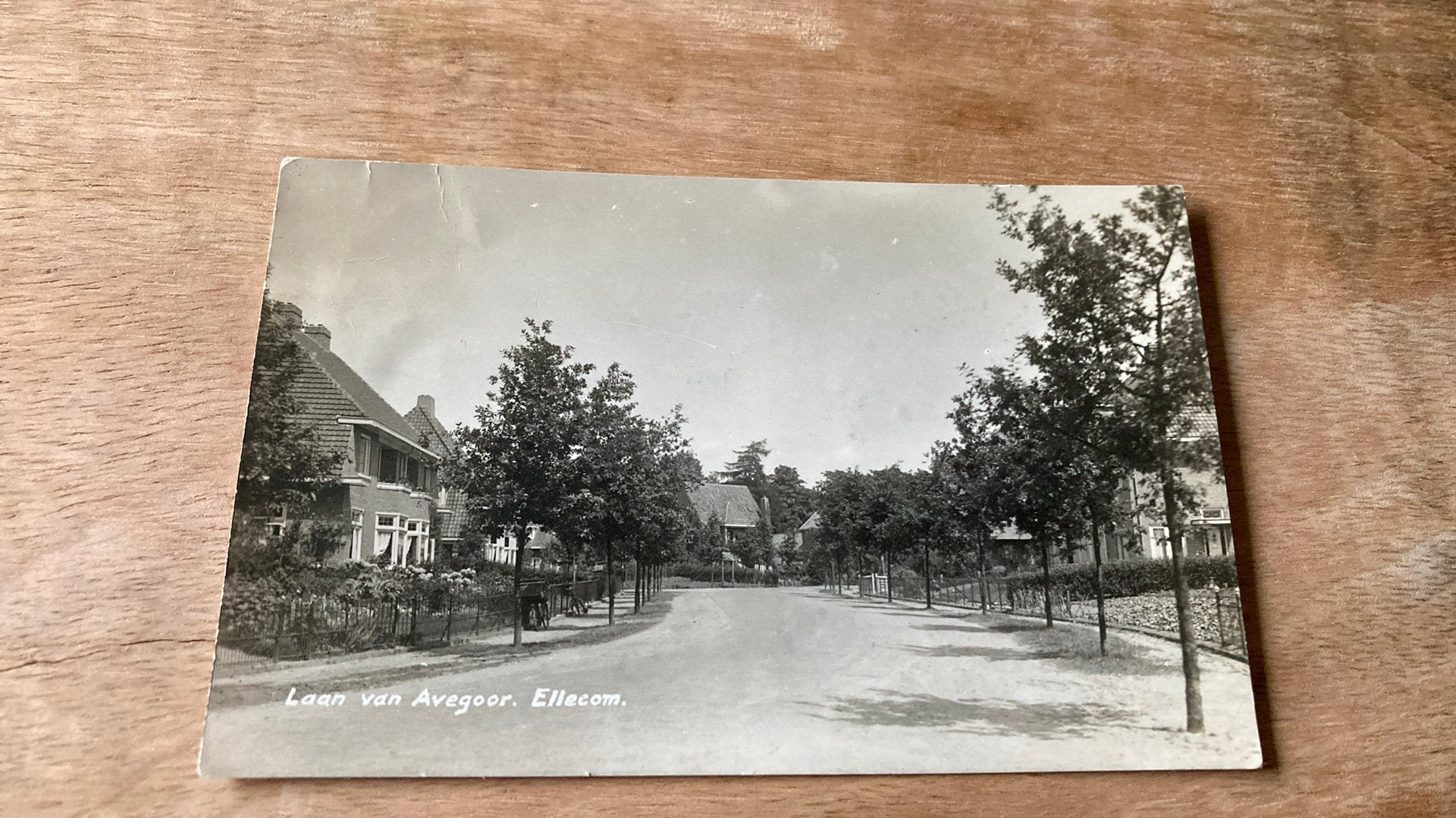 Oude foto ansichtkaart Ellecom 1937 laan van Avegoor, Ophalen of Verzenden, 1920 tot 1940, Gelopen, Gelderland