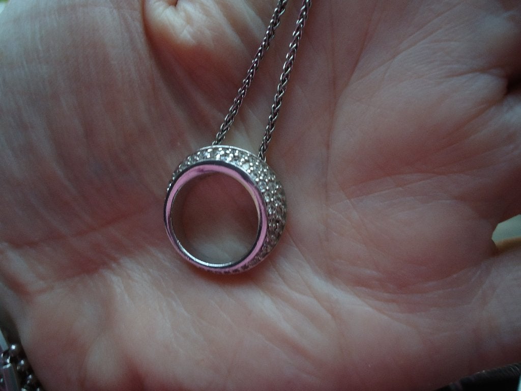 mooie echt zilveren ketting met echt zilveren esprit hanger, Verstelbaar, Ophalen of Verzenden, Zo goed als nieuw, Zilver