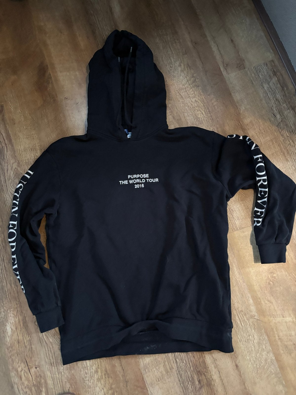 Justin Bieber Purpose Tour Hoodie H&M Divided Maat L, Kleding | Heren, Ophalen of Verzenden, Gedragen