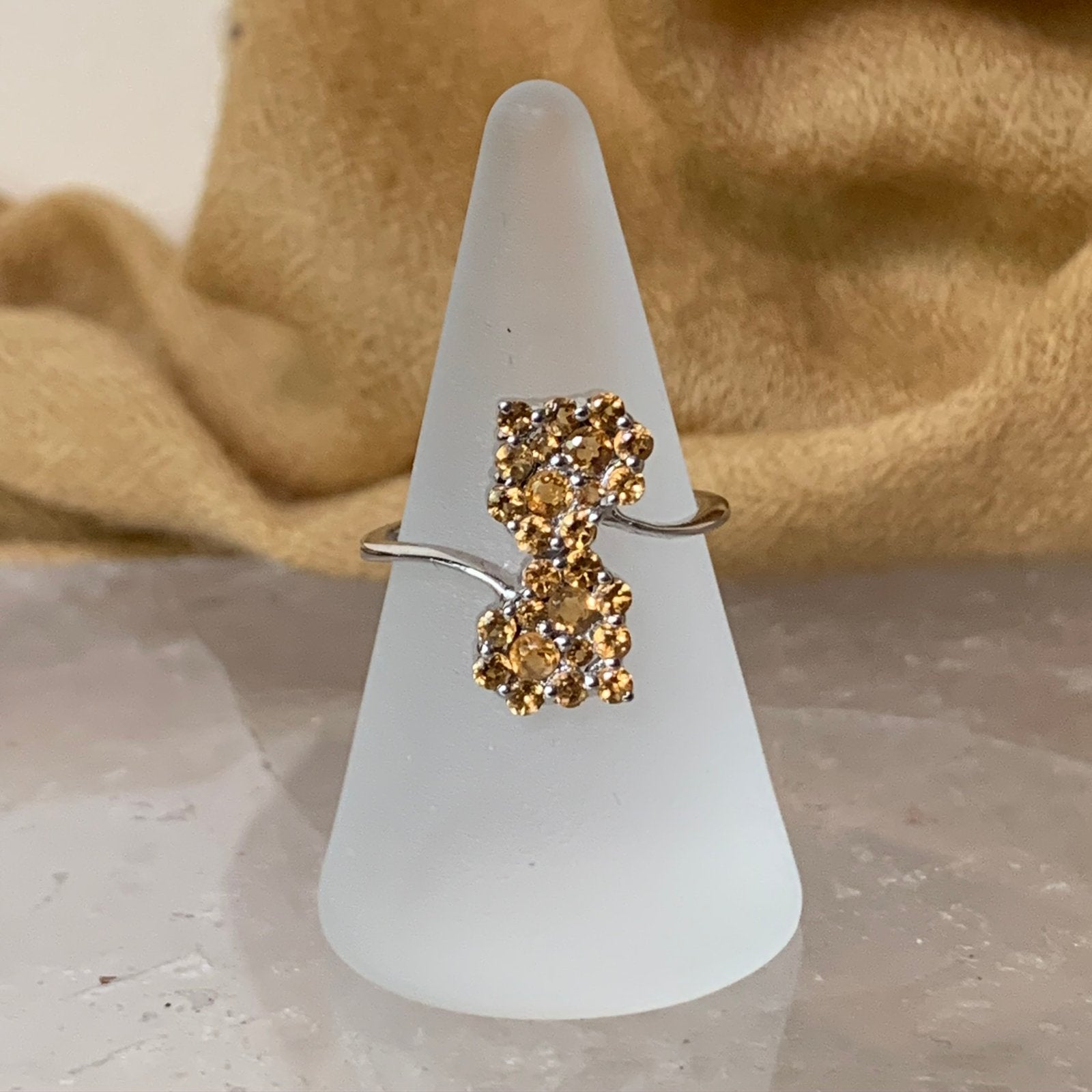 Citrien 2 hartjes beschermt geluk liefde welvaart succes, Sieraden, Tassen en Uiterlijk, Ringen, Geel, Nieuw, Ophalen of Verzenden