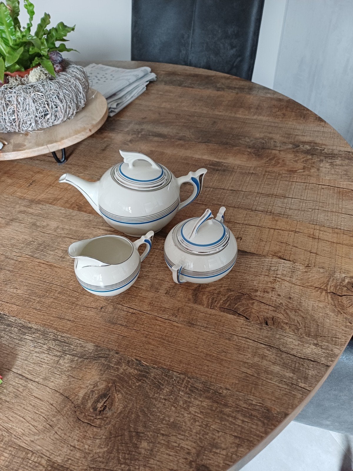 theepot suikerpot melkkan, Overige typen, Vintage, Ophalen of Verzenden, Zo goed als nieuw