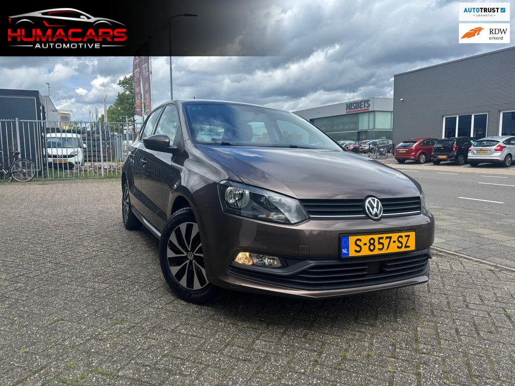 Volkswagen Polo 1.0|Airco|Cruise|front assist|multimedia sch, Stof, Euro 6, Bruin, 60 pk