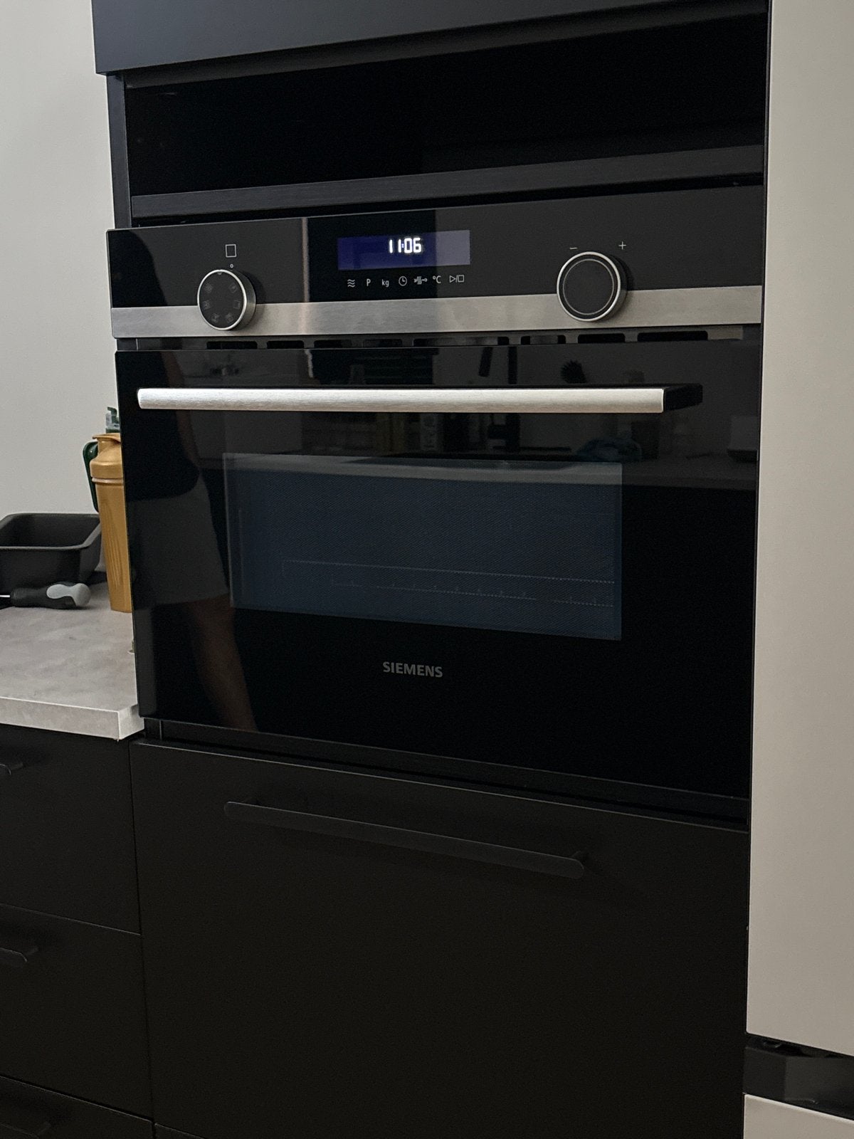 Siemens Inbouw Combi-oven met Magnetronfunctie, Ophalen, 45 tot 50 cm, Hete lucht, 60 cm of meer