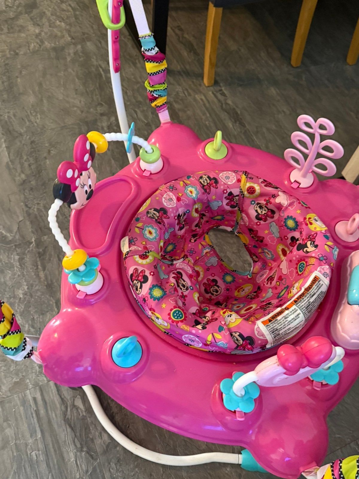 Springstoel minni mouse roze, Kinderen en Baby's, Ophalen, Zo goed als nieuw