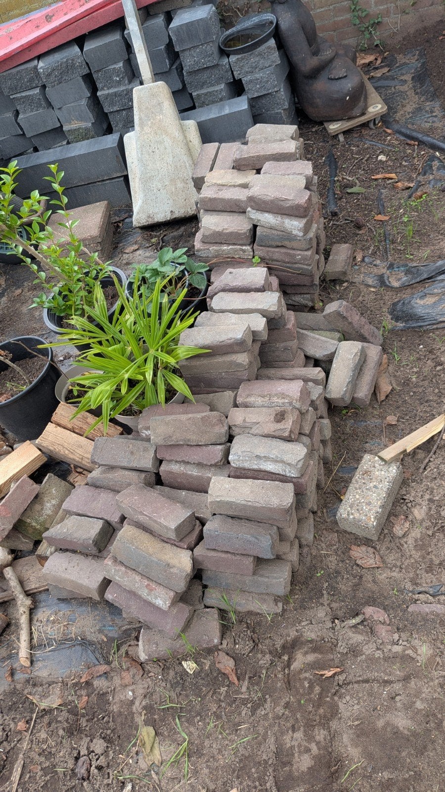 Gebruikte klinkers voor tuin of oprit, Ophalen, Gebruikt, Klinkers, 5 tot 10 m²