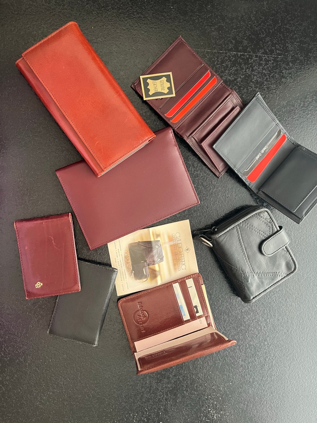 Nieuwe leren portemonnees en pasjeshouders, Overige kleuren, Nieuw, Leer, Ophalen