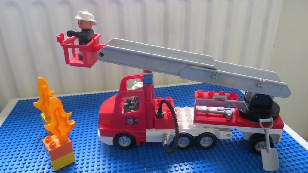 Lego Duplo brandweerwagens, Ophalen of Verzenden, Gebruikt, Duplo