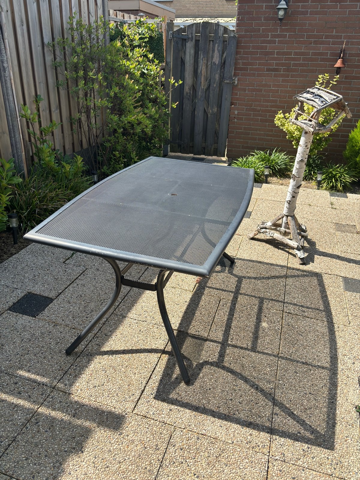 Metalen tuintafel - Rechthoekig - Gebruikt, Ophalen, Gebruikt, Rechthoekig, Metaal