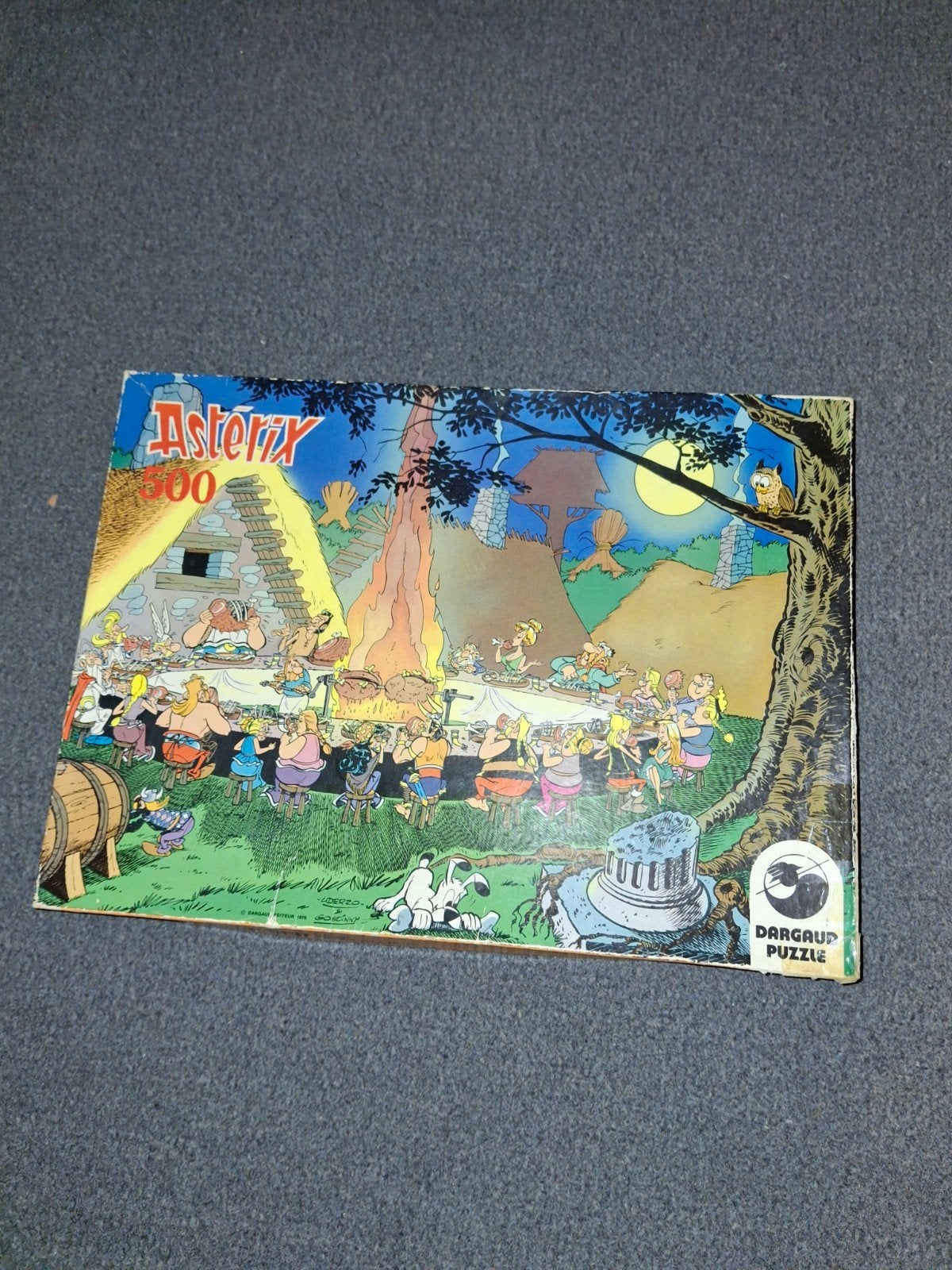 Vintage Asterix puzzel 500 stukjes - Jaren '70 - Zeldzaam, Ophalen of Verzenden, Meer dan 50 stukjes, Gebruikt