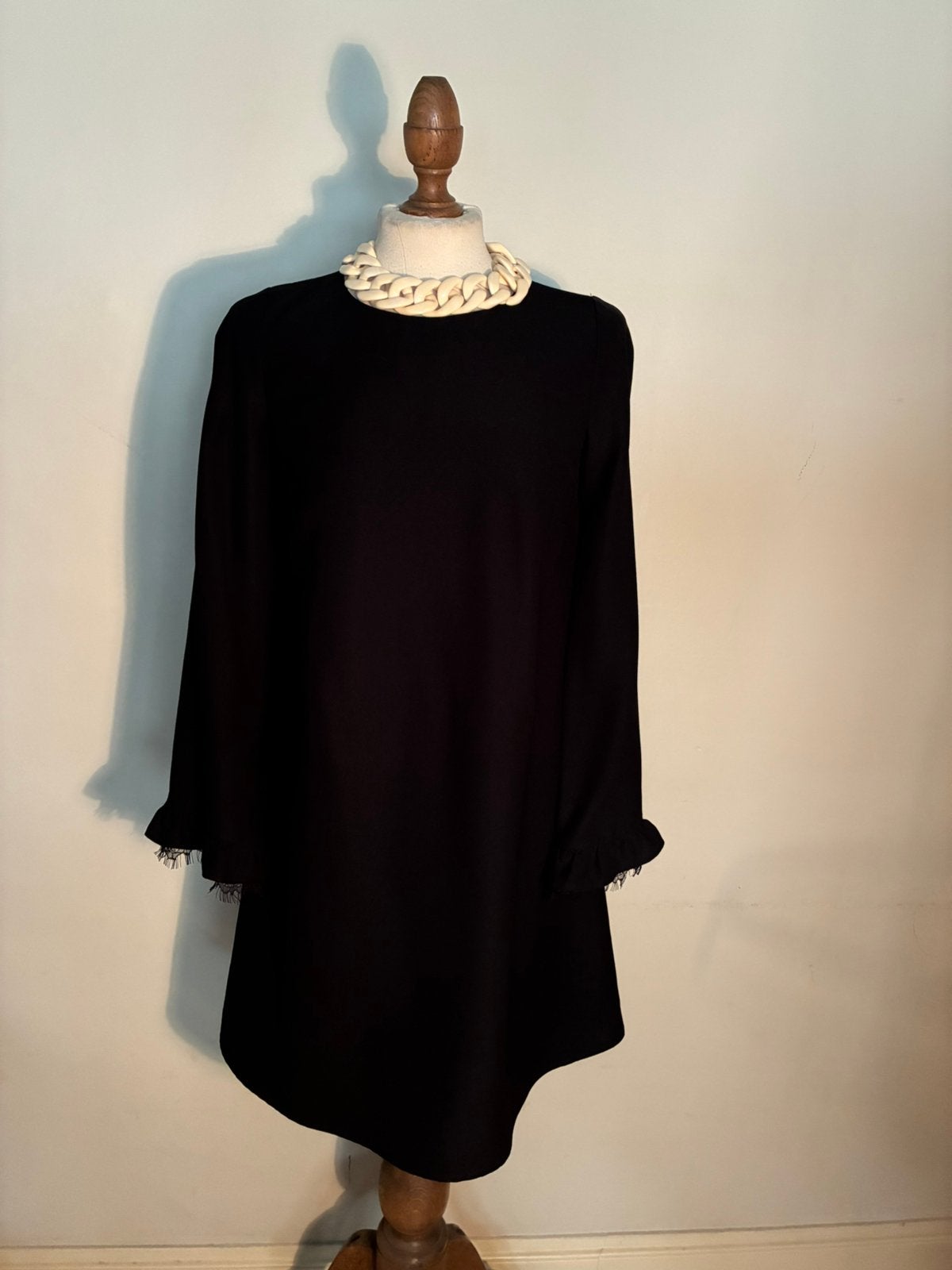 SCEE BY TWINSET BLACK DRESS, Verzenden, Zwart, Zo goed als nieuw, Knielengte