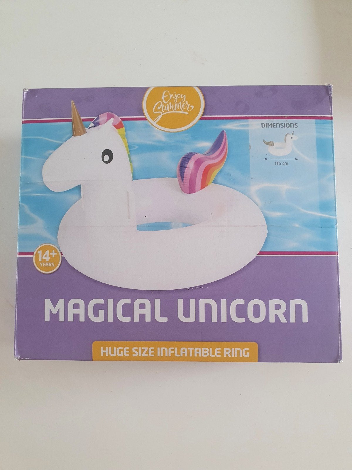Zgan! Grote opblaasbare Unicorn van 1.15 meter!, Verzenden, Zo goed als nieuw