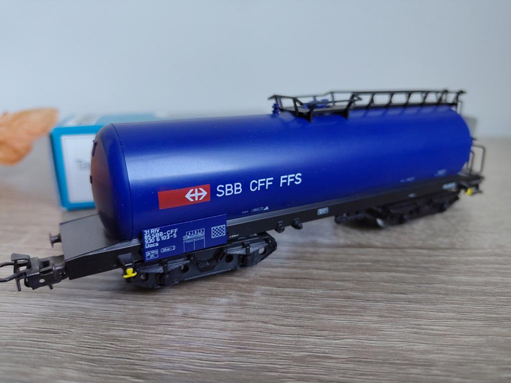 Märklin 4745 - SBB ketelwagen, Wisselstroom, Wagon, Ophalen of Verzenden, Zo goed als nieuw