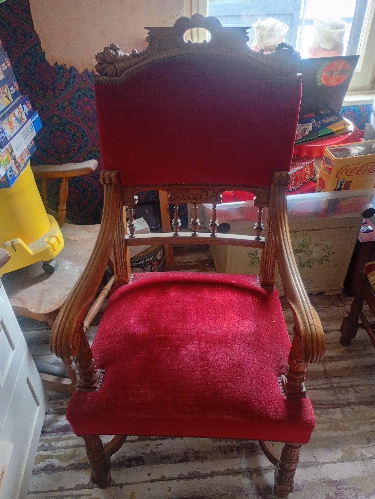 Vintage zetel voor de opknap, Antiek en Kunst, Ophalen